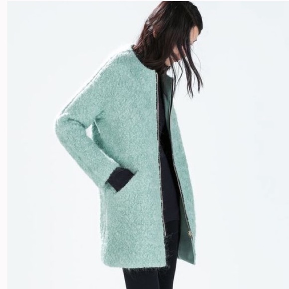zara boucle coat
